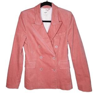 Isobel Marant Etoile Alsey Pink Velvet Double Breasted Blazer Jacket 36 Small 4
